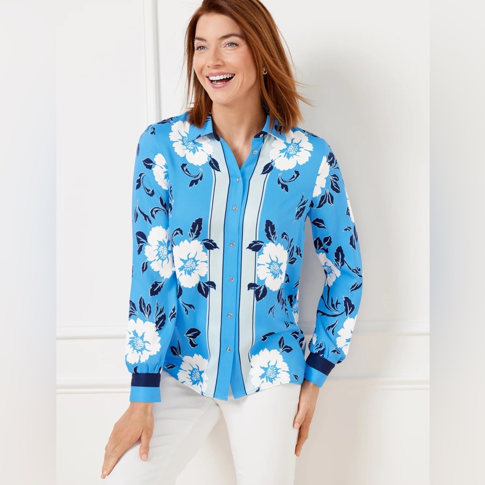 Talbots BUTTON FRONT SHIRT - DELIGHTFUL FLORAL